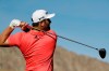Jon Rahm, of Spain, watches his tee shot on the first hole during the third round of the Desert Classic golf tournament on the Stadium Course at PGA West on Saturday, Jan. 19, 2019, in La Quinta, Calif. (AP Photo/Chris Carlson)