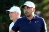 Jason Day, of Australia, and caddie Steve Williams walk on the 13th hole during a practice round for the U.S. Open Championship golf tournament Tuesday, June 11, 2019, in Pebble Beach, Calif. (AP Photo/David J. Phillip)