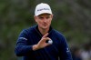 Justin Rose, of England, waves after his putt on the first hole during the final round of the U.S. Open Championship golf tournament Sunday, June 16, 2019, in Pebble Beach, Calif. (AP Photo/Marcio Jose Sanchez)