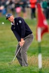 Matt Kuchar hits from the rough on the sixth hole during the second round of the U.S. Open Championship golf tournament Friday, June 14, 2019, in Pebble Beach, Calif. (AP Photo/David J. Phillip)