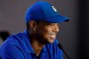 Tiger Woods speaks to the media at a news conference at the U.S. Open Championship golf tournament Tuesday, June 11, 2019, in Pebble Beach, Calif. (AP Photo/Chris Carlson)