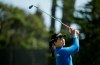 So Yeon Ryu, of South Korea, follows her approach shot to the 18th green of the Lake Merced Golf Club during the first round of the LPGA Mediheal Championship golf tournament Thursday, May 2, 2019, in Daly City, Calif. (AP Photo/Eric Risberg)