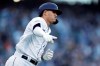The San Diego Padres' Manny Machado runs the bases after hitting a home run during the third inning of a baseball game against the Los Angeles Dodgers, Saturday, May 4, 2019, in San Diego. (AP Photo/Gregory Bull)