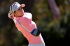 Azahara Munoz, of Spain, plays her shot from the fourth tee during the final round of the Kia Classic LPGA golf tournament, Sunday, March 31, 2019, in Carlsbad, Calif. (AP Photo/Orlando Ramirez)