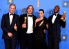 Viggo Mortensen, from left, Peter Farrelly, Linda Cardellini and Mahershala Ali, winner of the award for best performance by an actor in a supporting role in any motion picture for 