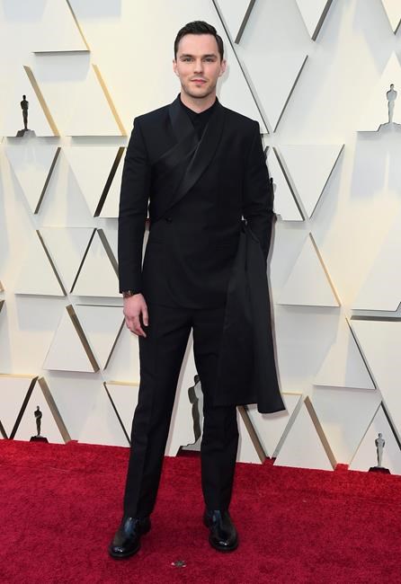 Nicholas Hoult arrives at the Oscars on Sunday, Feb. 24, 2019, at the Dolby Theatre in Los Angeles. (Photo by Jordan Strauss/Invision/AP)