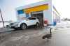 A Canada Goose has taken up residence outside a Winnipeg gas station car wash.  THE CANADIAN PRESS/John Woods