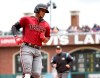 Arizona Diamondbacks' Ketel Marte rounds the bases after hitting a solo home run against the San Francisco Giants during the first inning of a baseball game in San Francisco, Sunday, May 26, 2019. (AP Photo/Tony Avelar)