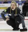 Mike Deal / Winnipeg Free Press
Defending provincial women's champion Cathy Overton-Clapham was eliminated 5-4 by 14th seed Lisa DeRiviere of Miami  Saturday evening, ending Overton-Clapham’s reign as Manitoba champion.