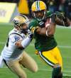 Ian Jackson / The Canadian Press
Winnipeg Blue Bombers' James Green (left) defends against Edmonton Eskimos' Jason Armstead at Commonwealth Stadium Saturday.