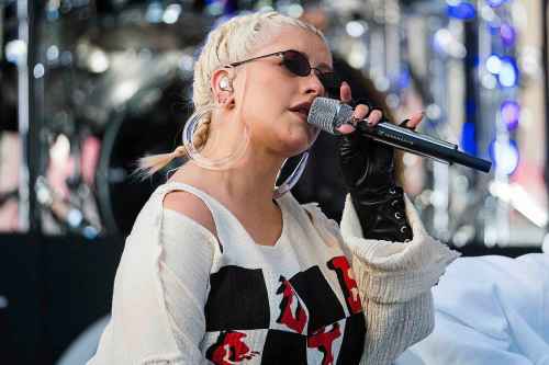 Christina Aguilera performs on NBC's Today show last month in New York city. (Charles Sykes / Invision files)