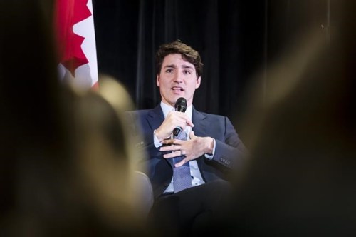 Prime Minister Justin Trudeau participates in an armchair discussion at the Prospectors & Developers Association of Canada Convention in Toronto on Tuesday, March 5, 2019. THE CANADIAN PRESS/Christopher Katsarov