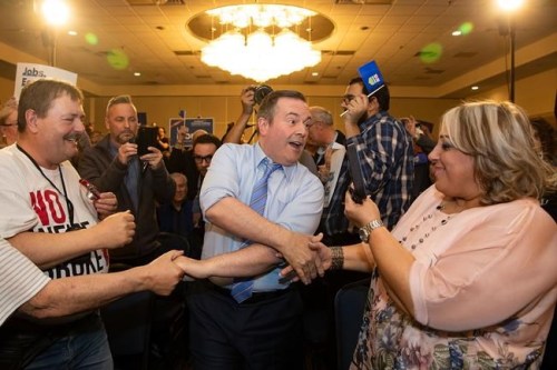 United Conservative Party leader Jason Kenney speaks during a campaign rally in Edmonton, Alta., on Friday, April 12, 2019. THE CANADIAN PRESS/Codie McLachlan