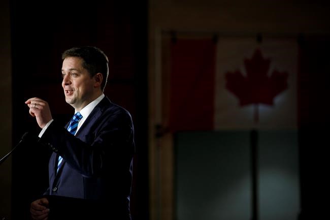 Conservative Party of Canada leader Andrew Scheer announces his immigration policy at an event hall in Toronto, Tuesday, May 28, 2019. THE CANADIAN PRESS/Cole Burston