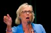 Green Party of Canada leader Elizabeth May, left, speaks with Toronto area candidate Annamie Paul during a fireside chat about the climate, in Toronto, Tuesday, Sept. 3, 2019. THE CANADIAN PRESS/Cole Burston
