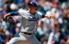 Los Angeles Dodgers starting pitcher Hyun-Jin Ryu works against the Colorado Rockies in the first inning of a baseball game Wednesday, July 31, 2019, in Denver. (AP Photo/David Zalubowski)