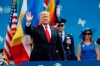 President Donald Trump waves as he takes the stage to speak at the U.S. Air Force Academy graduation Thursday, May 30, 2019 at Air Force Academy, Colo. (AP Photo/David Zalubowski)