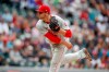 Philadelphia Phillies starting pitcher Jerad Eickhoff works against the Colorado Rockies in the first inning of a baseball game Sunday, April 21, 2019, in Denver. (AP Photo/David Zalubowski)