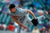 San Francisco Giants relief pitcher Mark Melancon works against the Colorado Rockies in the ninth inning of a baseball game Wednesday, July 17, 2019, in Denver. The Giants won 11-8 to sweep the four-game series. (AP Photo/David Zalubowski)