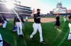 Colorado Rockies right fielder Charlie Blackmon (19) waves to the crowd thanking the fans after their win over the Milwaukee Brewers 4-3 in 13 innings at a baseball game Sunday, Sept. 29, 2019, in Denver. (AP Photo/John Leyba)