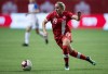 Canada's Adriana Leon moves the ball during second half women's friendly soccer action against the United States, in Vancouver on Thursday, November 9, 2017. Canadian international striker Adriana Leon has joined England's West Ham United. THE CANADIAN PRESS/Darryl Dyck