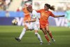 Canada trains in Paris ahead of Monday's round-of-16 showdown with ninth-ranked Sweden, hoping to put a disappointing 2-1 loss to the Netherlands in the final Group E game behind it as it enters the unforgiving knockout stage of the tournament. Canada's Sophie Schmidt, left, and Netherlands' Danielle Van De Donk compete for the ball during the Women's World Cup Group E soccer match at Stade Auguste-Delaune in Reims, France, Thursday, June 20, 2019. THE CANADIAN PRESS/Francisco Seco