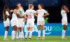 Team Canada reacts after they lost their Women's World Cup round of 16 soccer match between Canada and Sweden at Parc des Princes in Paris, France, Monday, June 24, 2019. Canada has dropped two places to No. 7 in the FIFA world rankings after exiting in the round of 16 at the recent Women's World Cup. THE CANADIAN PRESS/AP, Francisco Seco