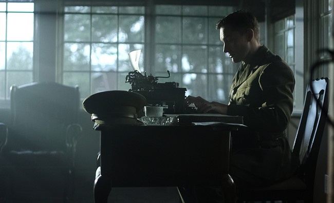 British instructor Paul Dehn (played by Tim Funnell) puts the finishing touches to the manual created to train US and Canadian spies at Camp X. It's hard to believe an empty field in Whitby, Ont. was once a
