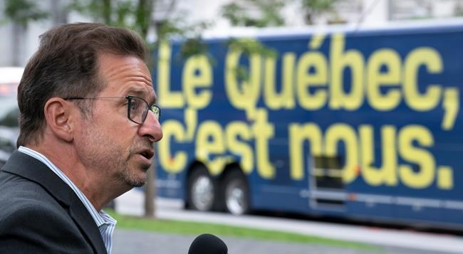 Bloc Quebecois Leader Yves-Francois Blanchet makes an announcement in Montreal on Tuesday, September 24, 2019. Conservative Andrew Scheer, New Democrat Jagmeet Singh, and Yves-Francois Blanchet of the Bloc Quebecois will face off with Trudeau at 8 p.m. Eastern time, in a debate hosted by the private TVA television network and the Montreal newspaper Le Journal. THE CANADIAN PRESS/Paul Chiasson