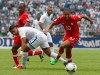 Canada's Simeon Jackson, right, battlesfor the ball with Honduras Victor Bernardez, during a 2014 World Cup qualifying soccer match in San Pedro Sula, Honduras on October 16, 2012. Canadian striker Simeon Jackson has joined Kilmarnock on a short-term deal through January. The 32-year-old from Mississauga, Ont., joins an attack that has been limited to six goals in eight games and has lost striker Osman Sow to injury for six weeks. THE CANADIAN PRESS/AP, Esteban Felix