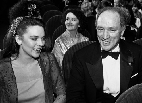 Prime Minister Pierre Trudeau and actress Kim Cattrall, attend the Genie Awards in Toronto on March 12, 1981. THE CANADIAN PRESS/Gail Harvey