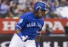 Toronto Blue Jays' Vladimir Guerrero Jr. celebrates his walk-off homerun during ninth inning spring training baseball action against the St. Louis Cardinals, in Montreal on Tuesday, March 27, 2018. It seems that Guerrero Jr. won't experience a repeat of his 2018 home-run performance at Montreal's Olympic Stadium this year. THE CANADIAN PRESS/Paul Chiasson