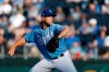 Kansas City Royals relief pitcher Jason Adam makes his major league debut as he throws to the Detroit Tigers in the ninth inning of a baseball game at Kauffman Stadium in Kansas City, Mo., Saturday, May 5, 2018. The Toronto Blue Jays acquired right-hander Adam from the Royals on Sunday for cash considerations. THE CANADIAN PRESS/AP/Colin E. Braley
