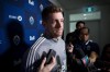 Vancouver Whitecaps goalkeeper Zac MacMath listens to a question during a media availability ahead of the MLS soccer team's training camp, in Vancouver on January 21, 2019. Goalie Zac MacMath is hungry for his first win with the Vancouver Whitecaps, especially if he can clinch it against his former teammates. 