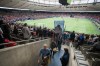 Vancouver Whitecaps fans leave their seats during an in-game walkout protest to show support for members of the 2008 women's Whitecaps and under-20 Canadian national team who have alleged abuse by a former coach who ran both teams, as the Whitecaps play the Philadelphia Union during the first half of an MLS soccer match in Vancouver, on Saturday April 27, 2019. THE CANADIAN PRESS/Darryl Dyck
