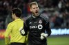 Toronto FC goalkeeper Clint Irwin (1) reacts after making a save against the Seattle Sounders during penalty kicks MLS Cup final action in Toronto on Saturday, Dec. 10, 2016. Toronto FC welcomes back former assistant coach Robin Fraser and goalkeeper Irwin on Sunday as the Colorado Rapids visit. Toronto looks to extend its unbeaten streak in all competitions to nine games.THE CANADIAN PRESS/Nathan Denette