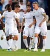 Genk's Alejandro Pozuelo, second right, and Sebastien Dewaest, right, celebrate after Genk scored their sides first goal during an Europa League group I soccer match against Malmo in Genk, Belgium on September 20, 2018. Spanish playmaker Alejandro Pozuelo is formerly introduced by Toronto FC at a BMO Field news conference. The MLS side hopes that the former KRC Genk star in Belgium can help fill the void on offence left by the departures of Sebastian Giovinco and Victor Vazquez. THE CANADIAN PRESS/AP, Francisco Seco