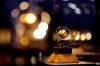 A Grammy award is displayed at the Grammy Museum Experience at Prudential Center, in Newark, N.J., Oct. 10, 2017. THE CANADIAN PRESS/AP-Julio Cortez