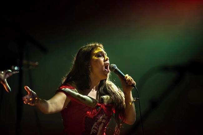 Tanya Tagaq performs during the Polaris Music Prize gala in Toronto on Monday, September 18, 2017. The Indigenous Voices Awards are building on their inaugural success as a launching pad for Indigenous literary talent with a fresh crop of finalists, an organizer says. Tanya Tagaq and Joshua Whitehead are among the 17 rising Indigenous writers who have been shortlisted for the second annual IVAs. THE CANADIAN PRESS/Chris Donovan