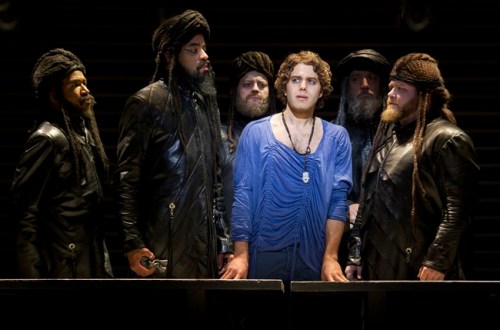 Mark Cassius, Marcus Nance, Jeremy Kushnier, Josh Young, Sandy Winsby and Aaron Walpole appear in a scene from 