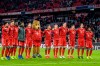 Canadian teenager Alphonso Davies made his Bundesliga debut Sunday, coming off the bench in the 86th minute of Bayern Munich's 4-1 win over VfB Stuttgart. From left, Serge Gnabry, Leon Goretzka, Alphonso Davies, Kingsley Coman, James Rodriguez, Thiago, Joshua Kimmich, Niklas S'le, Robert Lewandowski, Mats Hummels and David Alaba line up ahead of their German Bundsliga soccer match between Bayern Munich and VfB Stuttgart in Munich, Germany, Sunday, Jan. 27, 2019. THE CANADIAN PRESS/AP-DPA, Matthias Balk
