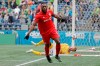 Toronto FC forward Jozy Altidore celebrates after he scored a goal against Seattle Sounders goalkeeper Stefan Frei, right, during the first half of an MLS soccer match in Seattle on April 13, 2019. Toronto FC may be muddling through a slump, but that doesn't mean the Vancouver Whitecaps are underestimating their Canadian competition this week. TFC (5-6-2) suffered a disappointing 2-1 loss to the San Jose Earthquakes last week, extending a winless streak to five games. THE CANADIAN PRESS/AP, Ted S. Warren