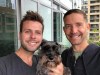 Eli Caouette, left, and Trevor Kramer pose with William, a three-year-old miniature Schnauzer, in a handout photo. There are new warnings from the FDA about certain brands of grain-free dog food. THE CANADIAN PRESS/HO-Trevor Kramer MANDATORY CREDIT