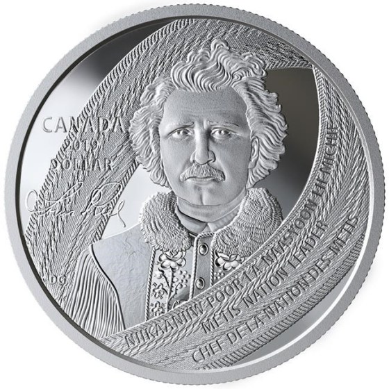 A special edition coin featuring Louis Riel is seen in this undated handout photo. The Royal Canadian Mint has issued a new coin featuring a portrait of Louis Riel, an important Metis leader and the founder of Manitoba. The coin was launched Tuesday on the 175th anniversary of Riel's birth. THE CANADIAN PRESS/HO, Royal Canadian Mint *MANDATORY CREDIT*