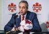 Canada Soccer general secretary Peter Montopoli speaks at a press confrence at BMO Field in Toronto, Monday February 26, 2018. With the World Cup approaching, the Canadian Soccer Association has struck a two-year compensation deal with the women's national team. THE CANADIAN PRESS/Mark Blinch