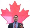 Federal Minister of State (Sport) Bal Gosal announces funding regarding the Innovations 4 Gold program at a press conference in Calgary, Alta., Wed., Feb. 11, 2015. Gosal says two probes into corruption allegations at soccer's governing body won't tarnish the upcoming Women's World Cup in Canada.THE CANADIAN PRESS/Larry MacDougal