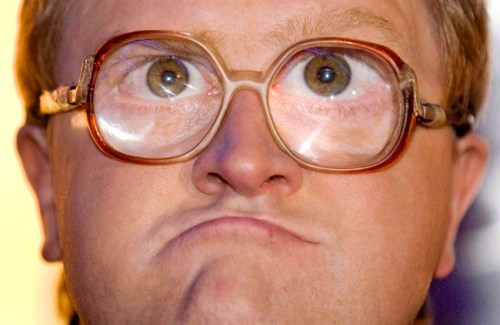 Actor Mike Smith arrives in character as Bubbles for the Canadian premiere of the film 
