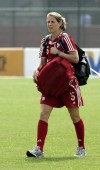 Canada's Andrea Neil arrives for a training session at the 2007 FIFA Women's World Cup soccer tournament at Chengdu Jinniu Stadium in Chengdu, China, on September 17, 2007. A group of female soccer players is calling for change amidst allegations of harassment and bullying by a former coach for the Vancouver Whitecaps and Canada Soccer. Twelve athletes released a joint statement on Monday alleging they witnessed or experienced incidents of 