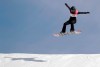 Brooke Voigt, of Canada, jumps during qualification for the women's big air snowboard competition at the 2018 Winter Olympics in Pyeongchang, South Korea, Monday, Feb. 19, 2018. Canadians Brooke Voigt and Jasmine Baird earned medals on Saturday in a women's snowboard slopestyle World Cup at Seiser Alm, Italy. THE CANADIAN PRESS/AP, Kirsty Wigglesworth