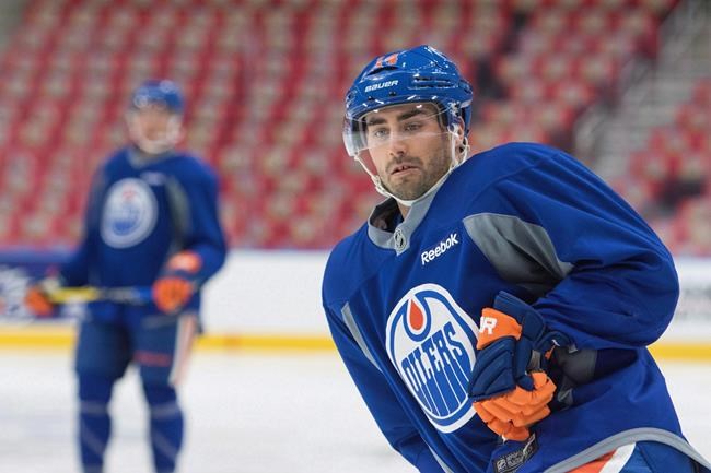 Oilers Jordan Eberle (14) during NHL hockey camp in Edmonton in 2016. The Oilers traded forward Jordan Eberle to the New York Islanders in exchange for forward Ryan Strome.  (Amber Bracken / The Canadian Press files)